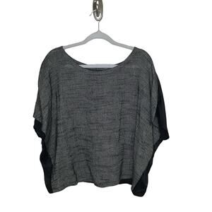 Eileen Fisher Silk Back Crop Top Size XL